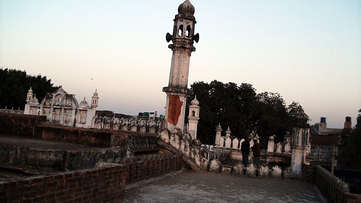The minaret from the rooftop terrace